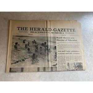 The Herald-Gazette Bracebridge, Muskoka Vintage 1975  Newspaper 16 Pages
